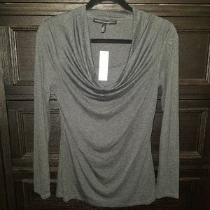 WHBM Drape Neck Top